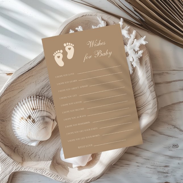 Papier Empreintes Brown Voeux De Révélation De Sexe Pour  (Créateur téléchargé)