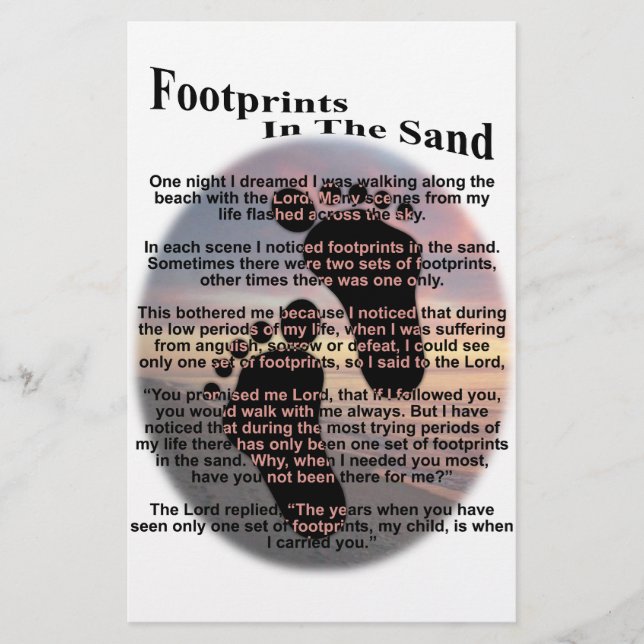 Papier Empreintes dans le sable... (Devant)