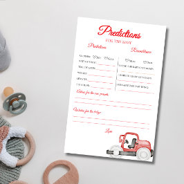 Papier en construction baby shower de prédictions Jeu