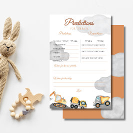 Papier en construction baby shower de prédictions Jeu