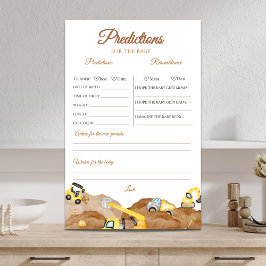 Papier en construction baby shower de prédictions Jeu