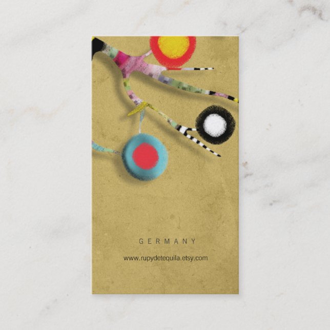 PAPIER EN COULEUR D'OR carte de visite fabriqué à  (Devant)