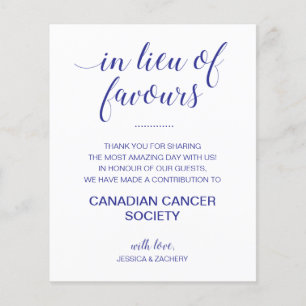 Papier En Lieu Et Place De Faveurs Charité Dons Mariage B