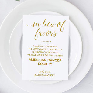 Papier En Lieu Et Place De Faveurs Charity Dons Mariage O