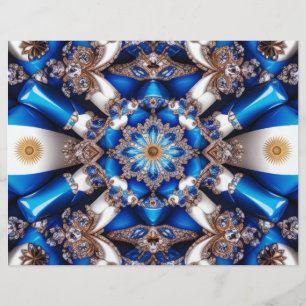 Papier En-tête avec des couleurs argentines