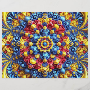 Papier En-tête avec des couleurs roumaines Design