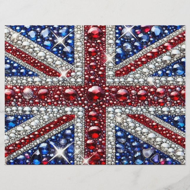 Papier En-tête avec design aux couleurs britanniques (Devant)