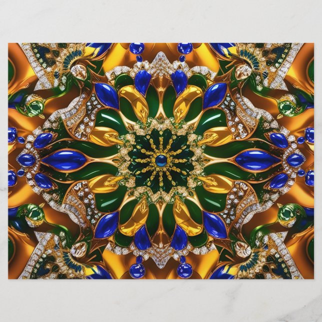 Papier En-tête avec design couleur Brésil (Devant)