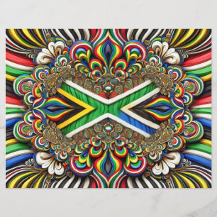 Papier En-tête avec design de couleurs sud-africaines