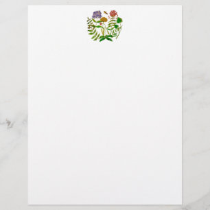 Papier En-tête avec dessin d'illustration botanique