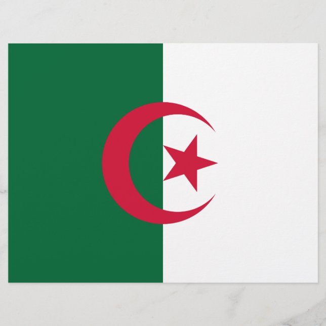 Papier En-tête avec Drapeau d'Algérie (Devant)