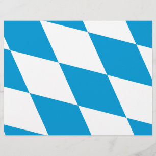 Papier En-tête avec Drapeau de Bavière, Allemagne