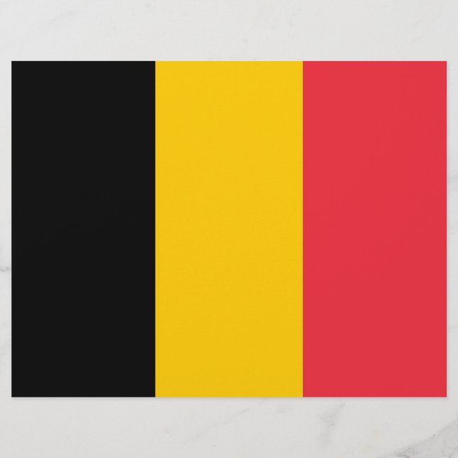 Papier En-tête avec Drapeau de Belgique (Devant)