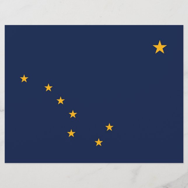 Papier En-tête avec Drapeau de l'Alaska, États-Unis (Devant)