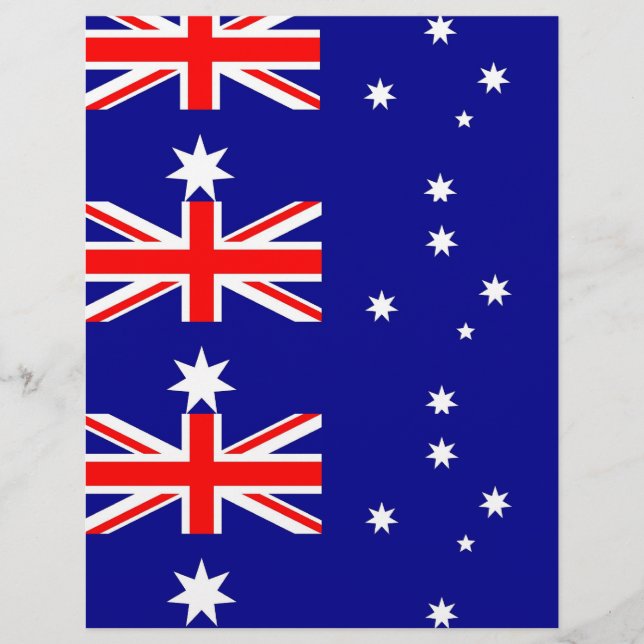 Papier En-tête avec Drapeau de l'Australie (Devant)