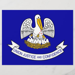 Papier En-tête avec Drapeau de Louisiane, USA