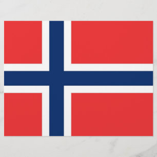 Papier En-tête avec Drapeau de Norvège