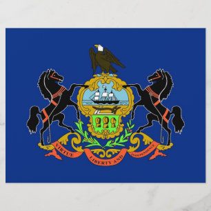 Papier En-tête avec Drapeau de Pennsylvanie, USA