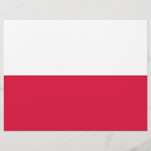 Papier En-tête avec Drapeau de Pologne (Devant)