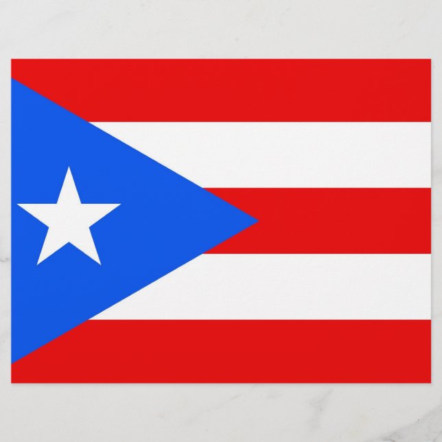 Papier En-tête avec Drapeau de Porto Rico, USA (Devant)
