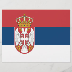 Papier En-tête avec Drapeau de Serbie
