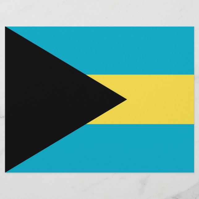 Papier En-tête avec Drapeau des Bahamas (Devant)