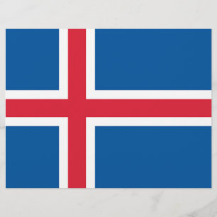 Papier En-tête avec Drapeau d'Islande