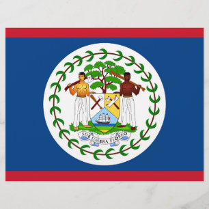 Papier En-tête avec Drapeau du Belize