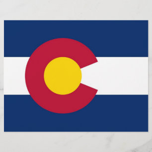 Papier En-tête avec drapeau du Colorado