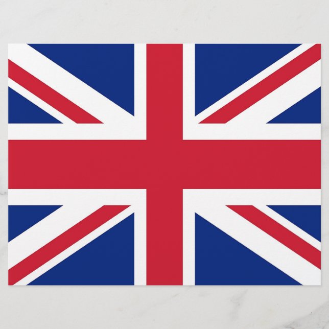 Papier En-tête avec drapeau du Royaume-Uni (Devant)