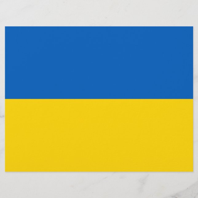 Papier En-tête avec le drapeau de l'Ukraine (Devant)