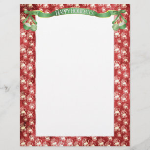 Papier En-tête de la lettre de Joyeux Fêtes
