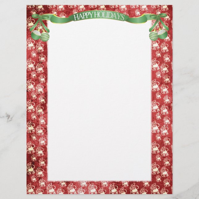 Papier En-tête de la lettre de Joyeux Fêtes (Devant)