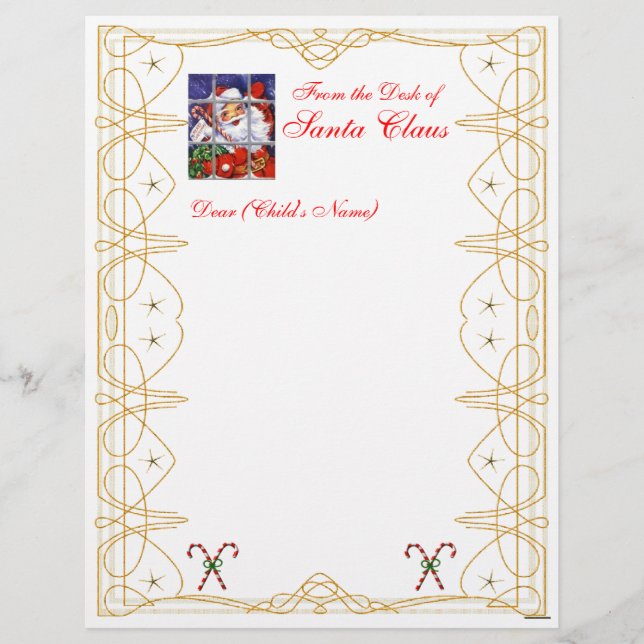 Papier En-tête de la lettre de Noël du bureau-Personnalis (Devant)