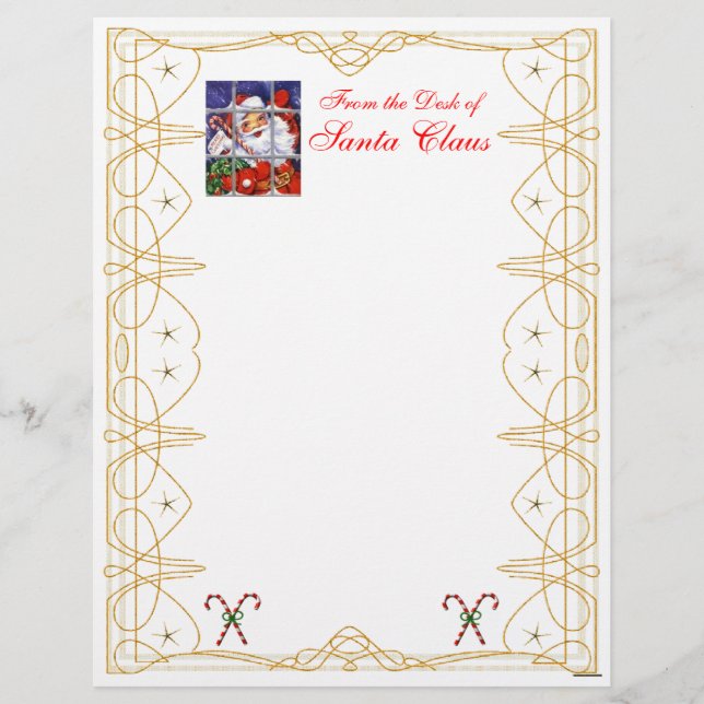 Papier En-tête de la lettre de Noël du bureau-Personnalis (Devant)
