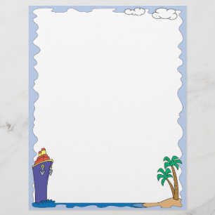 Papier En-tête de la lettre de vacances pour bateau de cr