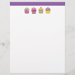 Papier En-tête de la lettre Heart 'N Motif Cupcake