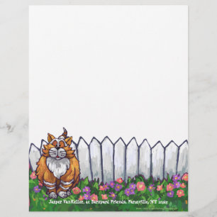 Papier En-tête de la lettre personnelle de Ginger Cat