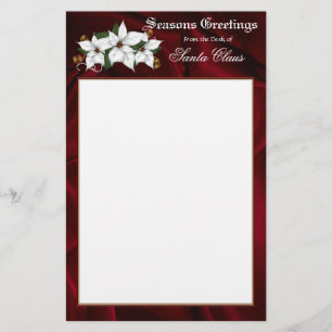 Papier En-tête de la lettre stationnaire père Noël