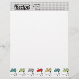 Papier En-tête de la recette de mélangeur électrique coul