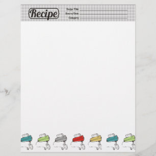 Papier En-tête de la recette de mélangeur électrique coul