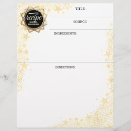 Papier En-tête de la recette personnalisée de livre de cu