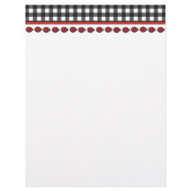En-tête de lettre Coccinelle à carreaux