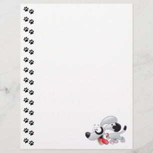 Papier En-tête de lettre de chien mou