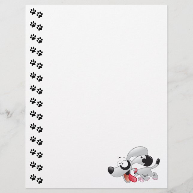Papier En-tête de lettre de chien mou (Devant)
