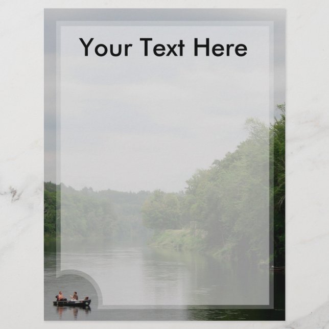 Papier En-tête de lettre de découpe de pêche (Devant)