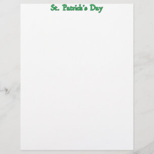 Papier En-tête de lettre de la Saint Patrick