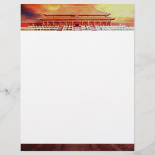 Papier En-tête de lettre de la ville interdite