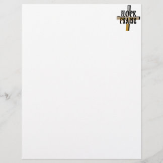 Papier En-tête de lettre de louange d'espoir