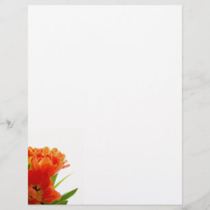 Papier En-tête de lettre des Tulipes orange